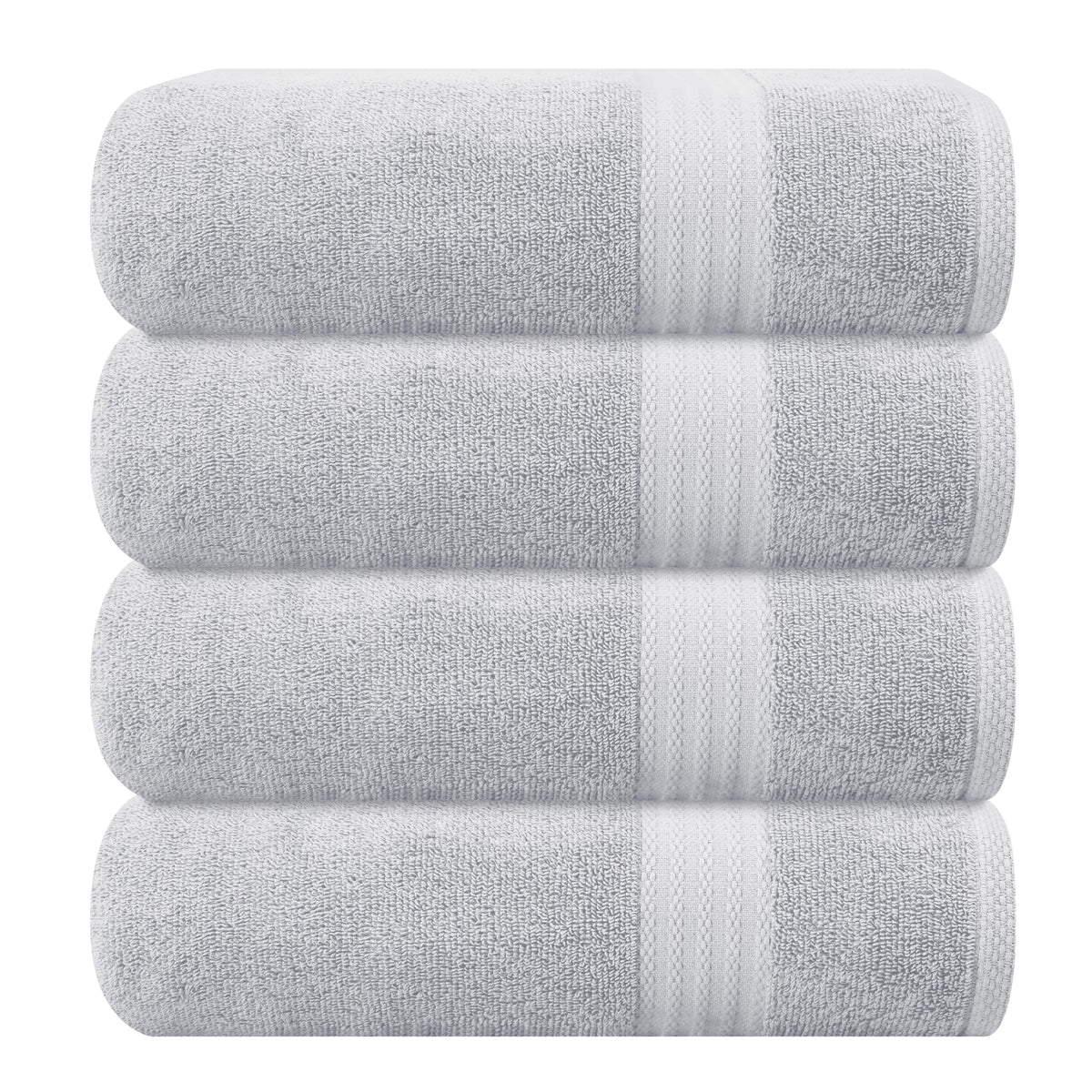 GLAMBURG Ultra Soft 8-Piece Towel Set - 100% Pure Ringspun Cotton, Contains 2 Oversized Bath Towels 27x54, 2 Hand Towels 16x28, 4 Wash Cloths 13x13 - Ideal for Everyday use, Hotel & Spa - Pink