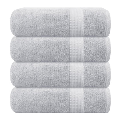 GLAMBURG Ultra Soft 8-Piece Towel Set - 100% Pure Ringspun Cotton, Contains 2 Oversized Bath Towels 27x54, 2 Hand Towels 16x28, 4 Wash Cloths 13x13 - Ideal for Everyday use, Hotel & Spa - Pink