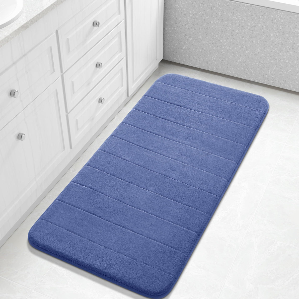 Yimobra Memory Foam Bath Mat, Super Soft & Absorbent Bathroom Rug, Grey
