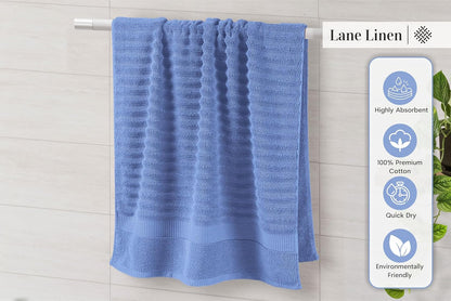 LANE LINEN Towel Set Soft Absorbent Quick Dry 100% Cotton 6 Piece - Allure