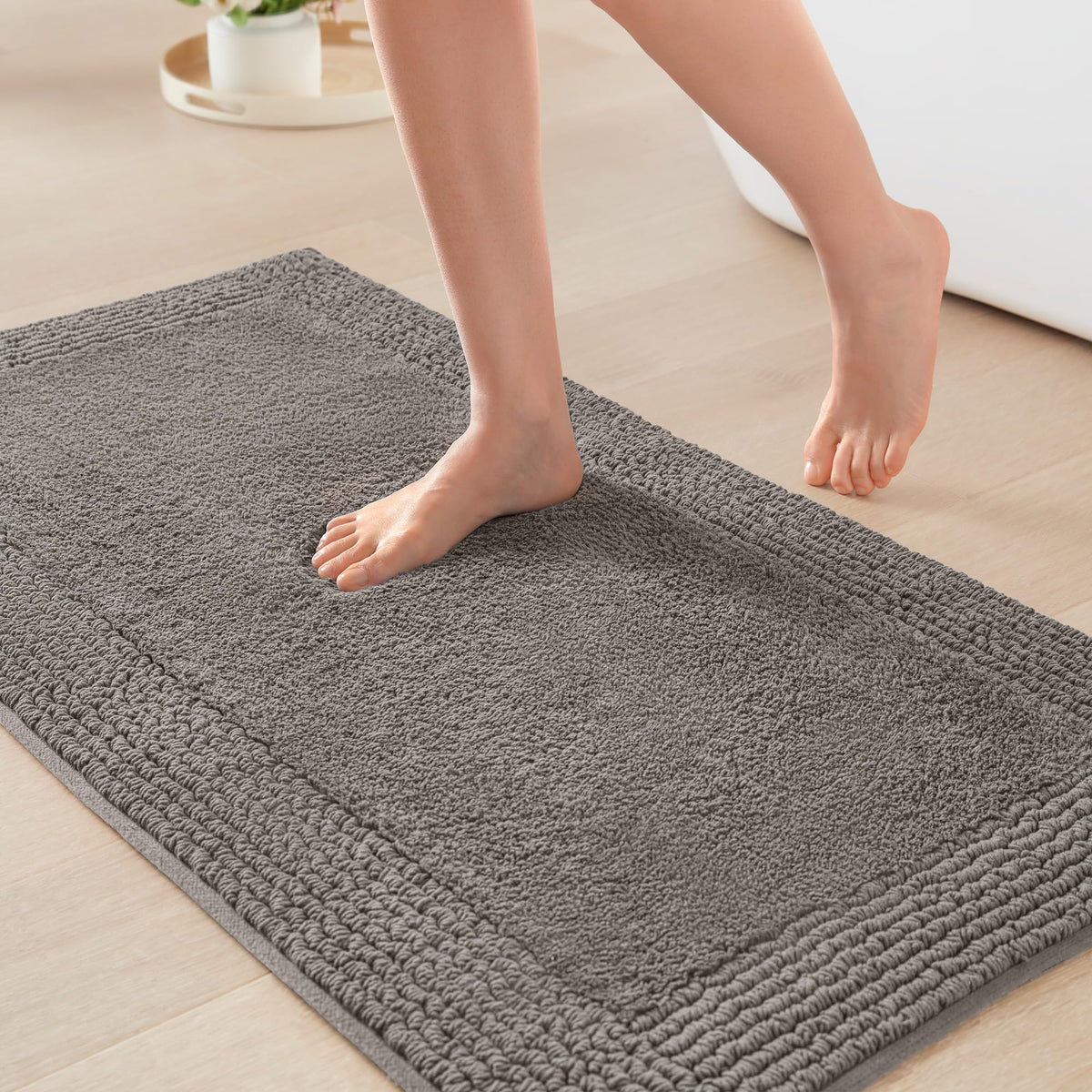Madison Park Splendor Reversible 100% Cotton Bath Rug, 20 x 30, White