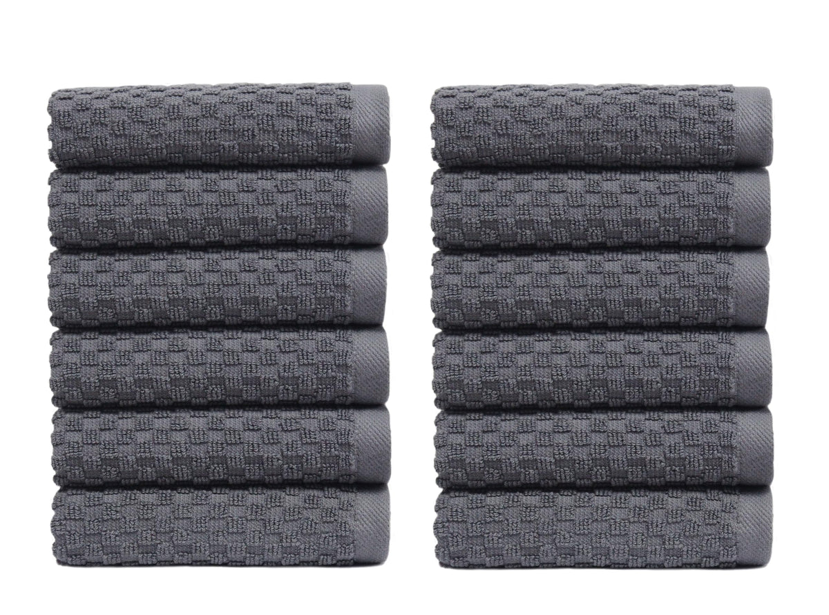 COTTON CRAFT Euro Spa Waffle Weave Bath Towels - Set of 4 Linen Towels