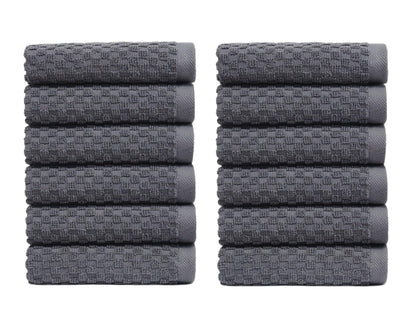 COTTON CRAFT Euro Spa Waffle Weave Bath Towels - Set of 4 Linen Towels