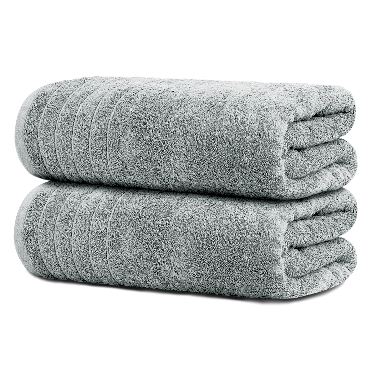 Tens Towels 2 Piece Extra Large Bath Sheets 35 x 70 Inches, Dark Grey