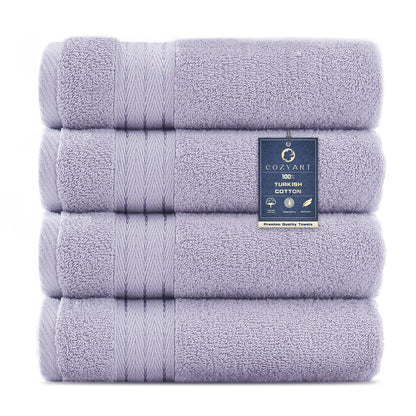 COZYART Luxury Bath Towel Set 6 Pcs, Dark Green 100% Turkish Cotton 650 GSM