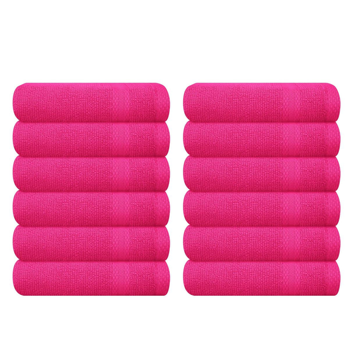 GLAMBURG Ultra Soft 8-Piece Towel Set - 100% Pure Ringspun Cotton, Contains 2 Oversized Bath Towels 27x54, 2 Hand Towels 16x28, 4 Wash Cloths 13x13 - Ideal for Everyday use, Hotel & Spa - Pink