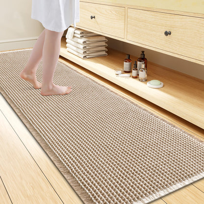 Smiry Waffle Bath Mat 30X20, Extra Soft Absorbent Bathroom Rugs, Brown