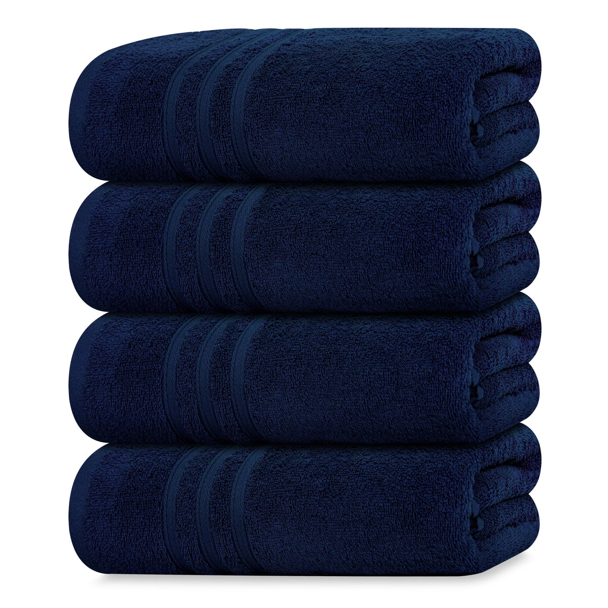 Tens Towels 4 Piece Bath Towels 27x54 Inches, Dark Grey