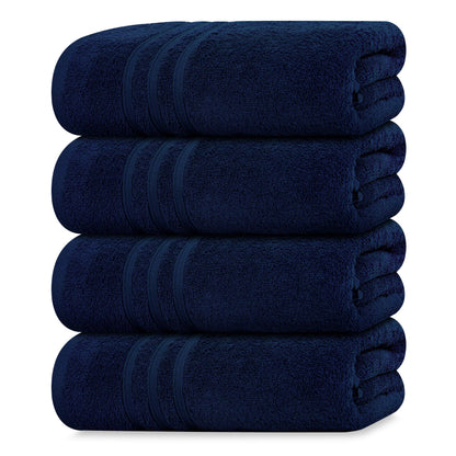 Tens Towels 4 Piece Bath Towels 27x54 Inches, Dark Grey