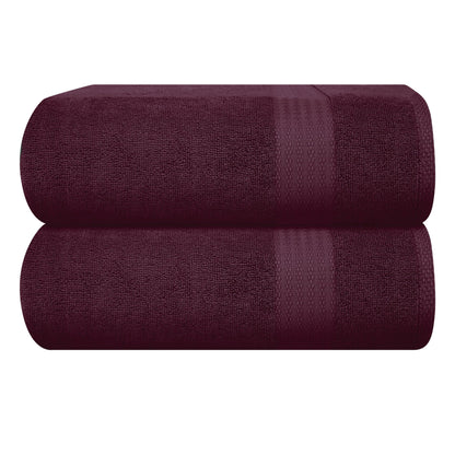 GLAMBURG Ultra Soft 8-Piece Towel Set - 100% Pure Ringspun Cotton, Contains 2 Oversized Bath Towels 27x54, 2 Hand Towels 16x28, 4 Wash Cloths 13x13 - Ideal for Everyday use, Hotel & Spa - Pink