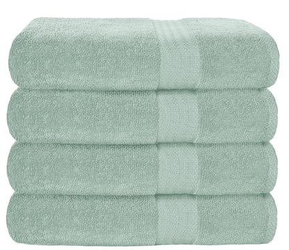 GLAMBURG Ultra Soft 8-Piece Towel Set - 100% Pure Ringspun Cotton, Contains 2 Oversized Bath Towels 27x54, 2 Hand Towels 16x28, 4 Wash Cloths 13x13 - Ideal for Everyday use, Hotel & Spa - Pink