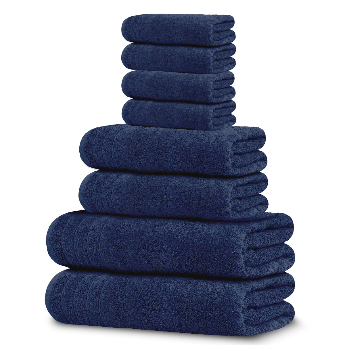 Tens Towels 8 Piece Towel Set, 2 XL Bath, 2 Hand, 4 Washcloth, Sky Blue