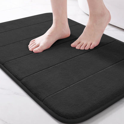 Yimobra Memory Foam Bath Mat, Super Soft & Absorbent Bathroom Rug, Grey