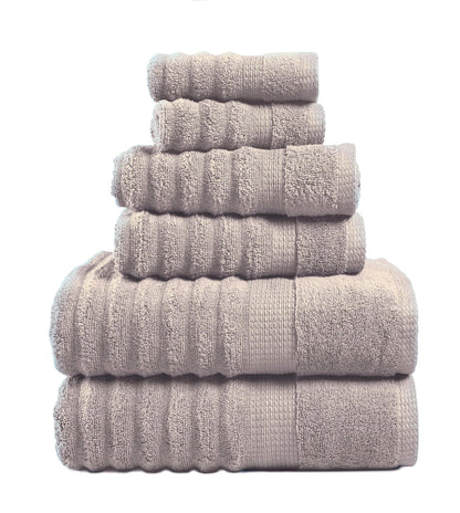 LANE LINEN Towel Set Soft Absorbent Quick Dry 100% Cotton 6 Piece - Allure