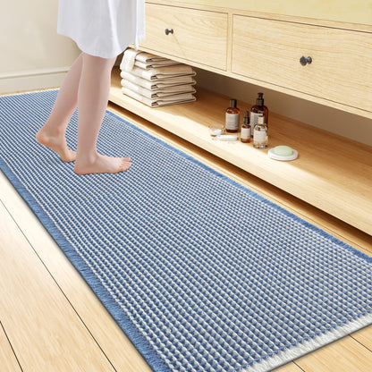 Smiry Waffle Bath Mat 30X20, Extra Soft Absorbent Bathroom Rugs, Brown