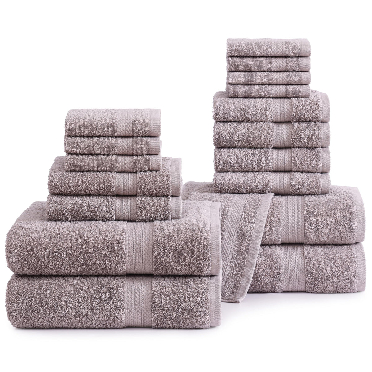 LANE LINEN Towel Set Soft Absorbent Quick Dry 100% Cotton 6 Piece - Allure