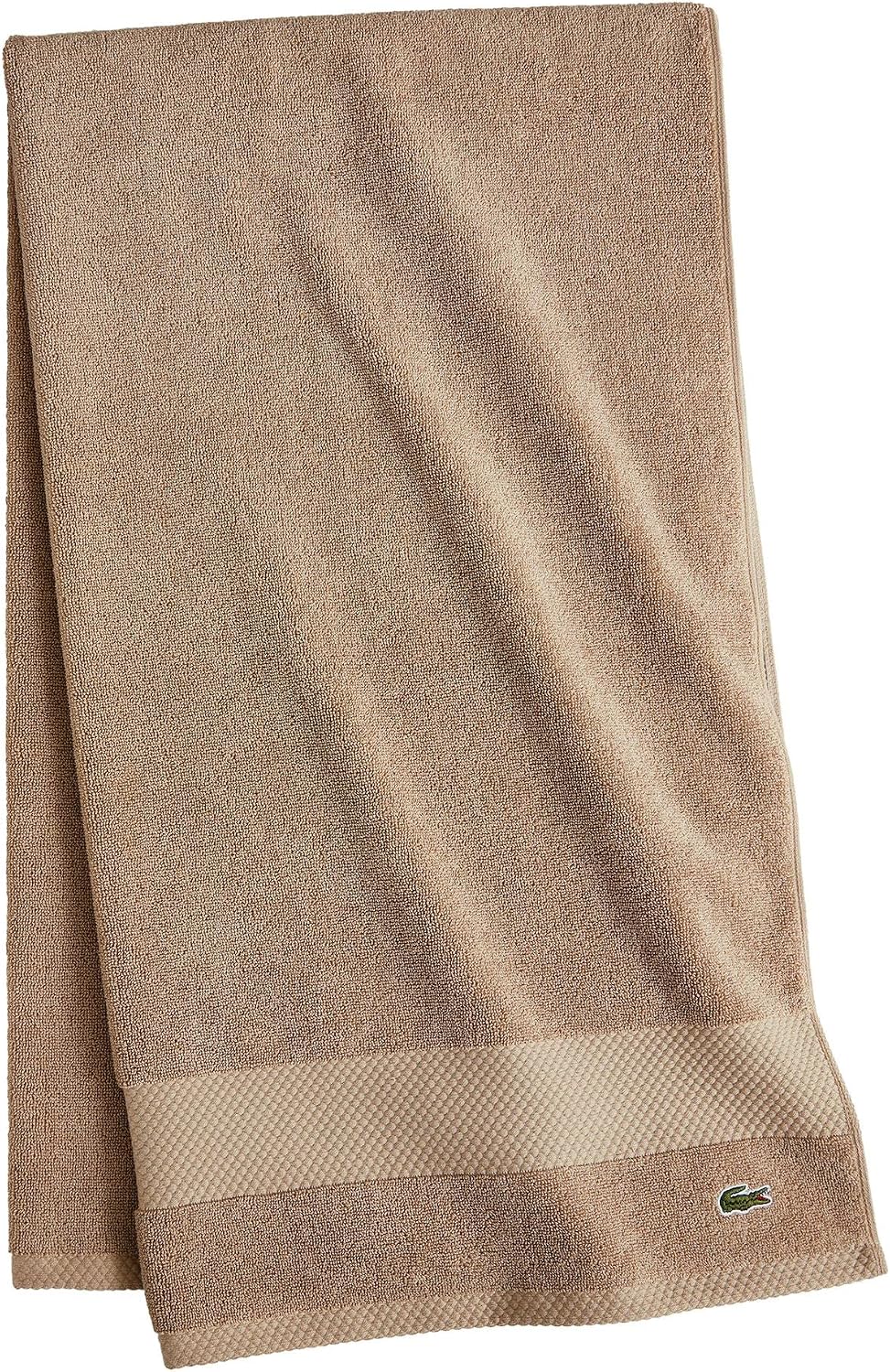 Lacoste Heritage 100% Supima Cotton Bath Towel 30" x 54", Sand