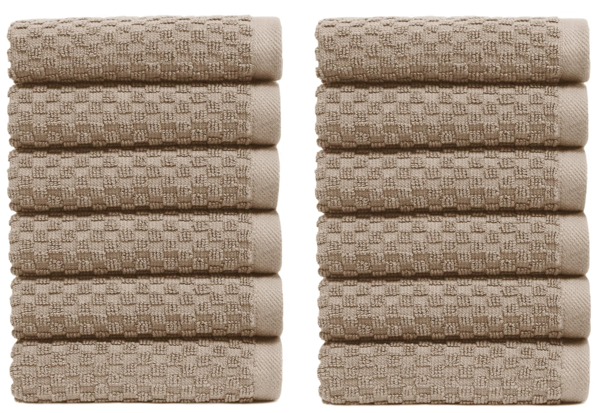 COTTON CRAFT Euro Spa Waffle Weave Bath Towels - Set of 4 Linen Towels