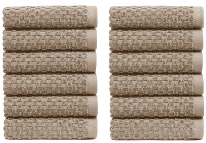 COTTON CRAFT Euro Spa Waffle Weave Bath Towels - Set of 4 Linen Towels