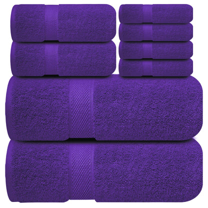 Infinitee Xclusives 100% Ring-Spun Cotton Bath Towels for Bathroom - Pack 4