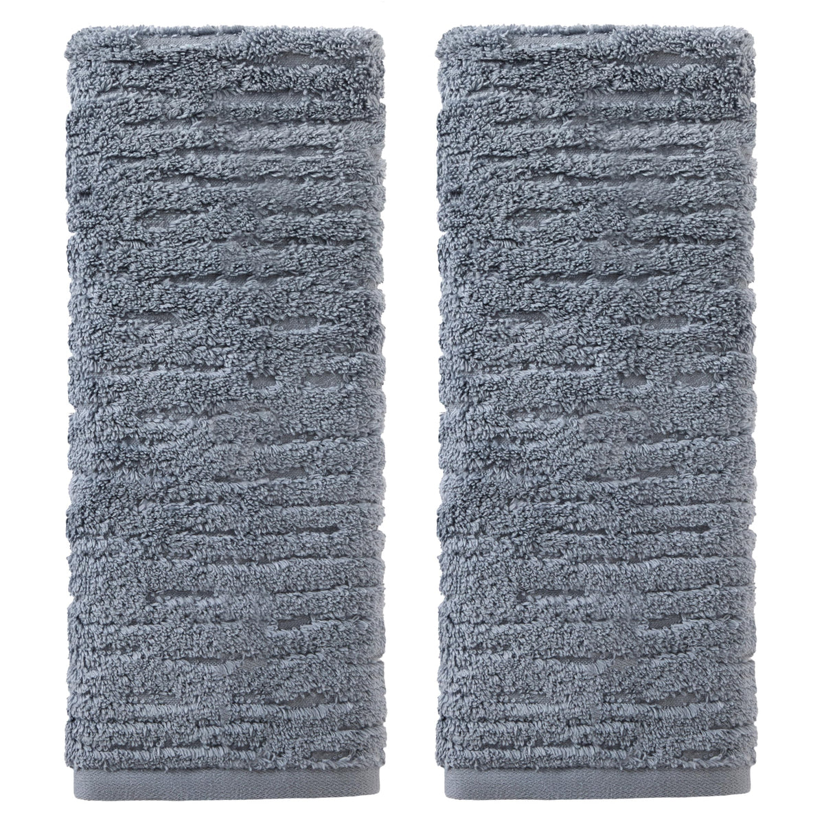 SKL Home CloudSoft Hand Towel Set, 2-Piece, 100% Cotton Luxury, Oatmeal
