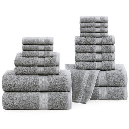 LANE LINEN Towel Set Soft Absorbent Quick Dry 100% Cotton 6 Piece - Allure