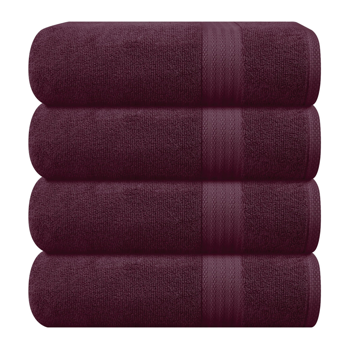 GLAMBURG Ultra Soft 8-Piece Towel Set - 100% Pure Ringspun Cotton, Contains 2 Oversized Bath Towels 27x54, 2 Hand Towels 16x28, 4 Wash Cloths 13x13 - Ideal for Everyday use, Hotel & Spa - Pink