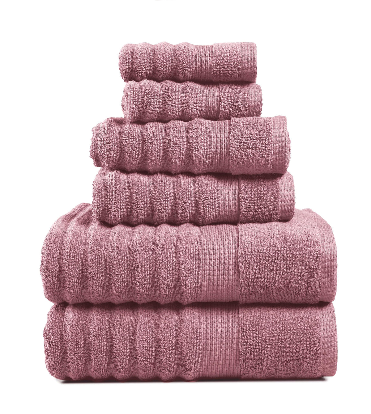 LANE LINEN Towel Set Soft Absorbent Quick Dry 100% Cotton 6 Piece - Allure