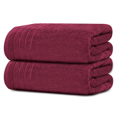 Tens Towels 2 Piece Extra Large Bath Sheets 35 x 70 Inches, Dark Grey