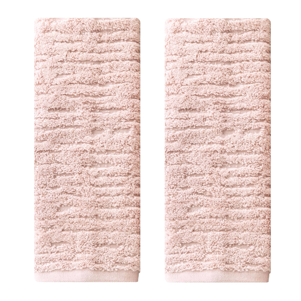 SKL Home CloudSoft Hand Towel Set, 2-Piece, 100% Cotton Luxury, Oatmeal