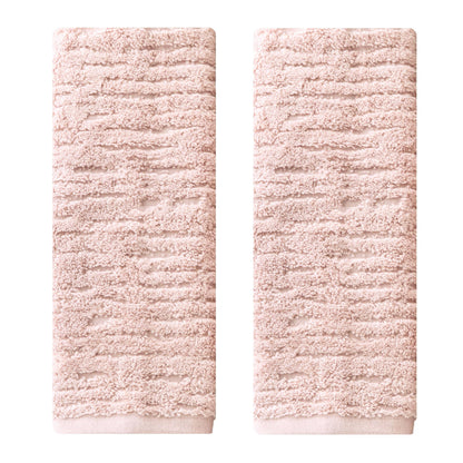 SKL Home CloudSoft Hand Towel Set, 2-Piece, 100% Cotton Luxury, Oatmeal