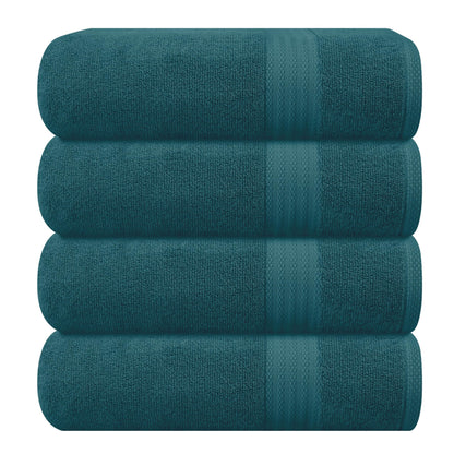 GLAMBURG Ultra Soft 8-Piece Towel Set - 100% Pure Ringspun Cotton, Contains 2 Oversized Bath Towels 27x54, 2 Hand Towels 16x28, 4 Wash Cloths 13x13 - Ideal for Everyday use, Hotel & Spa - Pink