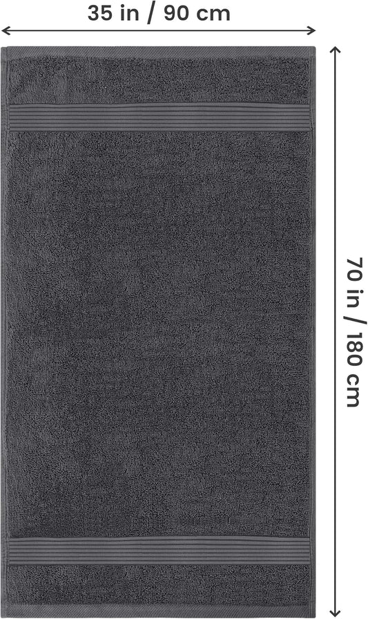 Utopia Towels Extra Large Bath Sheets, 2 Pack, 35x70 in, Cotton, Grey