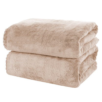MOONQUEEN 2 Pack Premium Bath Towel Set - Quick Drying - Microfiber Coral Velvet Highly Absorbent Towels - Multipurpose Use as Bath Fitness, Bathroom, Shower, Sports, Yoga Towel (Grey)