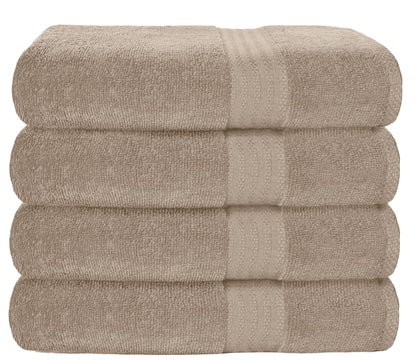 GLAMBURG Ultra Soft 8-Piece Towel Set - 100% Pure Ringspun Cotton, Contains 2 Oversized Bath Towels 27x54, 2 Hand Towels 16x28, 4 Wash Cloths 13x13 - Ideal for Everyday use, Hotel & Spa - Pink