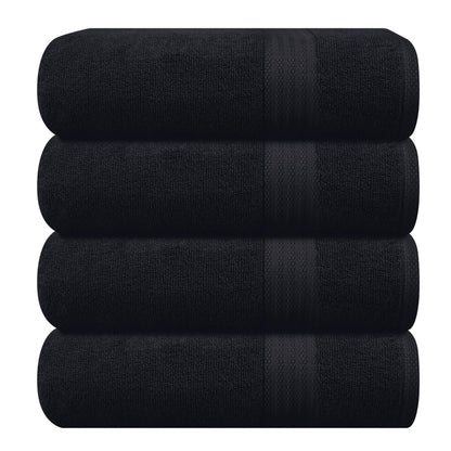 GLAMBURG Ultra Soft 8-Piece Towel Set - 100% Pure Ringspun Cotton, Contains 2 Oversized Bath Towels 27x54, 2 Hand Towels 16x28, 4 Wash Cloths 13x13 - Ideal for Everyday use, Hotel & Spa - Pink