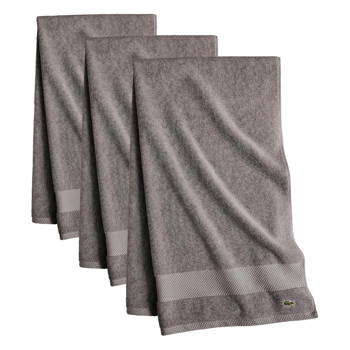 Lacoste Heritage 100% Supima Cotton Bath Towel 30" x 54", Sand