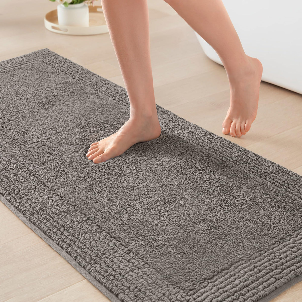 Madison Park Splendor Reversible 100% Cotton Bath Rug, 21 x 34, White