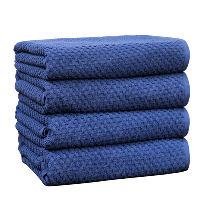 COTTON CRAFT Euro Spa Waffle Weave Bath Towels - Set of 4 Linen Towels