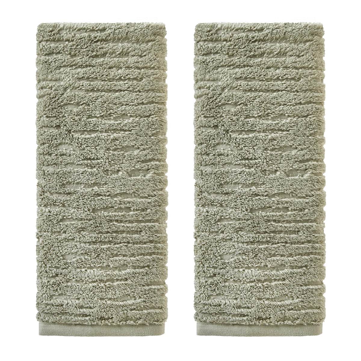 SKL Home CloudSoft Hand Towel Set, 2-Piece, 100% Cotton Luxury, Oatmeal