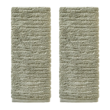 SKL Home CloudSoft Hand Towel Set, 2-Piece, 100% Cotton Luxury, Oatmeal