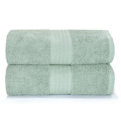 GLAMBURG Ultra Soft 8-Piece Towel Set - 100% Pure Ringspun Cotton, Contains 2 Oversized Bath Towels 27x54, 2 Hand Towels 16x28, 4 Wash Cloths 13x13 - Ideal for Everyday use, Hotel & Spa - Pink