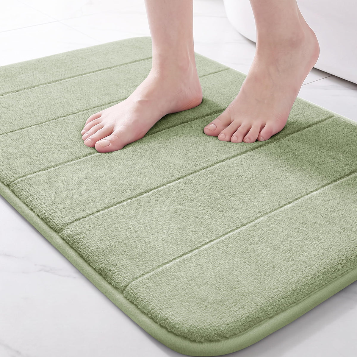 Yimobra Memory Foam Bath Mat, Super Soft & Absorbent Bathroom Rug, Grey