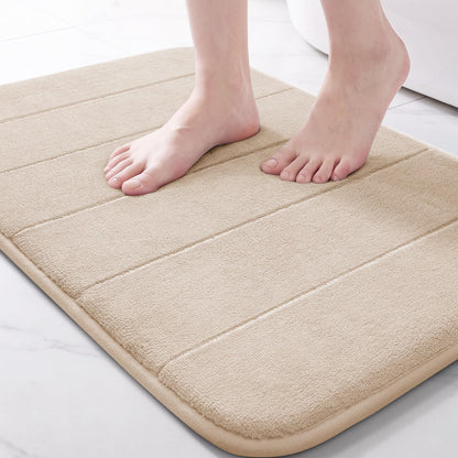 Yimobra Memory Foam Bath Mat, Super Soft & Absorbent Bathroom Rug, Grey