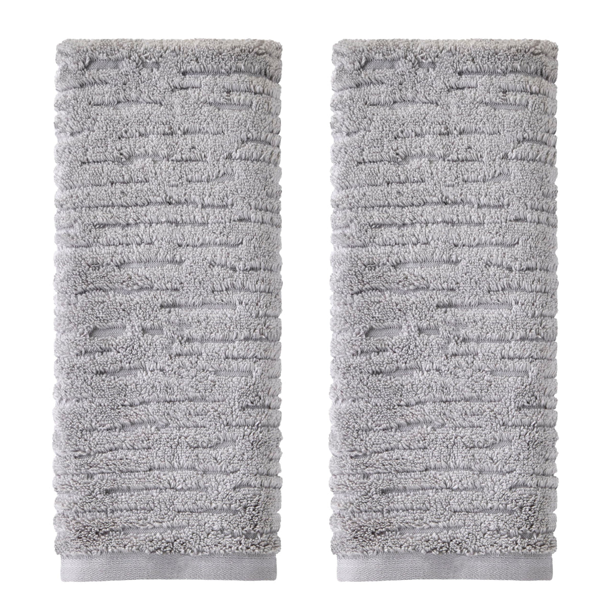 SKL Home CloudSoft Hand Towel Set, 2-Piece, 100% Cotton Luxury, Oatmeal