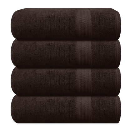GLAMBURG Ultra Soft 8-Piece Towel Set - 100% Pure Ringspun Cotton, Contains 2 Oversized Bath Towels 27x54, 2 Hand Towels 16x28, 4 Wash Cloths 13x13 - Ideal for Everyday use, Hotel & Spa - Pink
