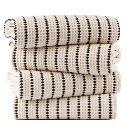 POLYTE 430 GSM Poly Blend Microfiber Quick Dry Waffle Bath Towel, 30x60 in