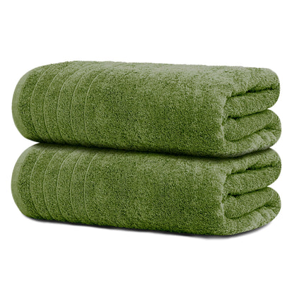 Tens Towels 2 Piece Extra Large Bath Sheets 35 x 70 Inches, Dark Grey