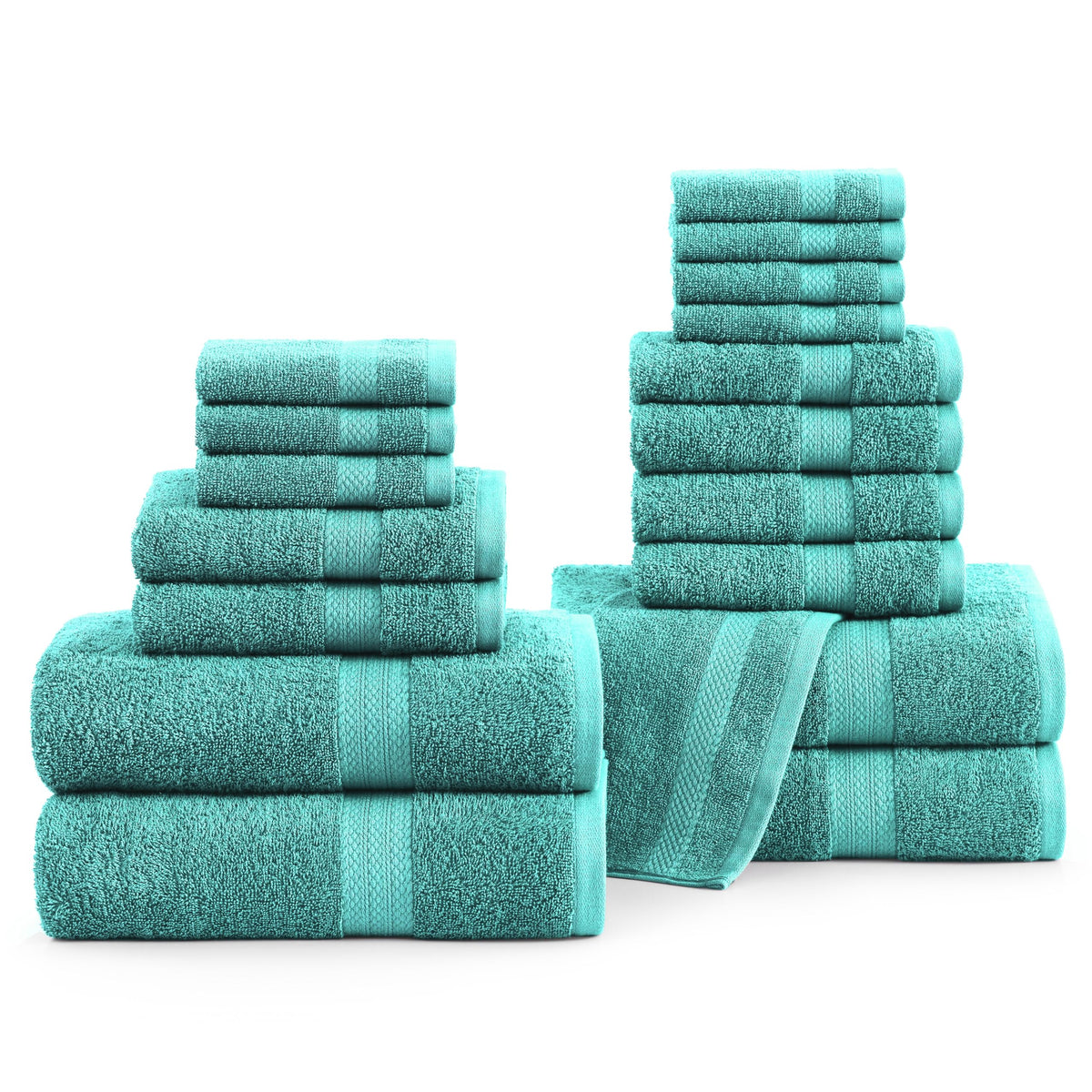 LANE LINEN Towel Set Soft Absorbent Quick Dry 100% Cotton 6 Piece - Allure