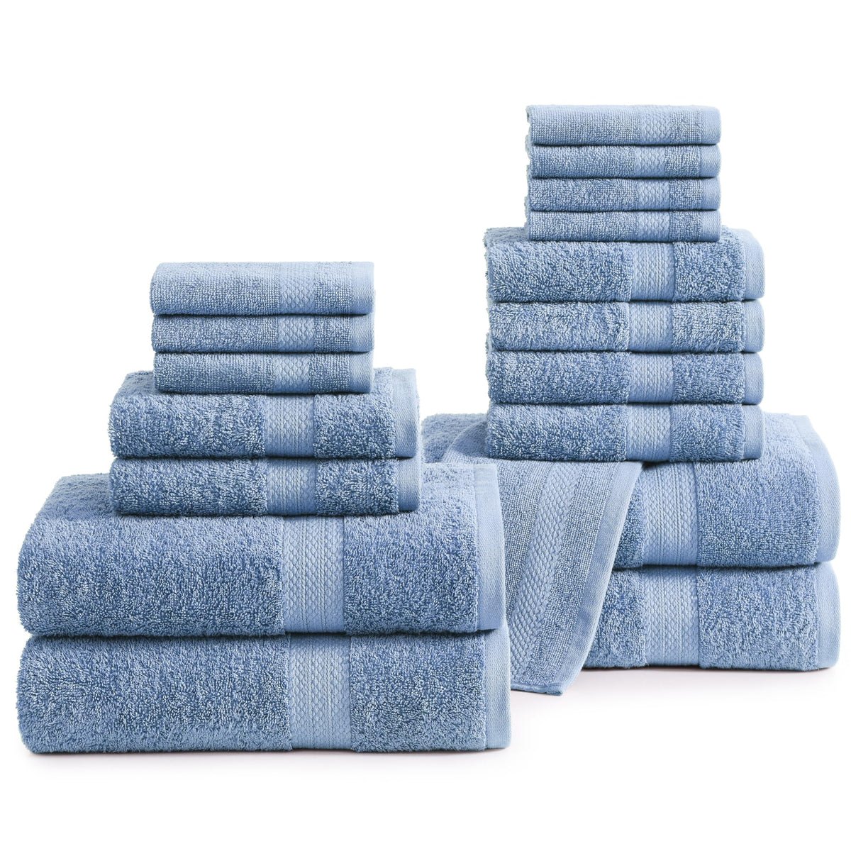 LANE LINEN Towel Set Soft Absorbent Quick Dry 100% Cotton 6 Piece - Allure